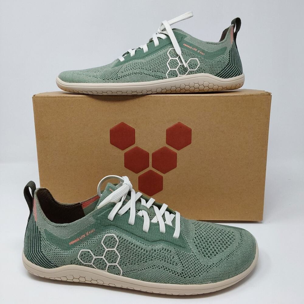 Vivobarefoot Primus Lite Knit Natural Womens 9 EU 40 Dusty Green Barefoot Shoes